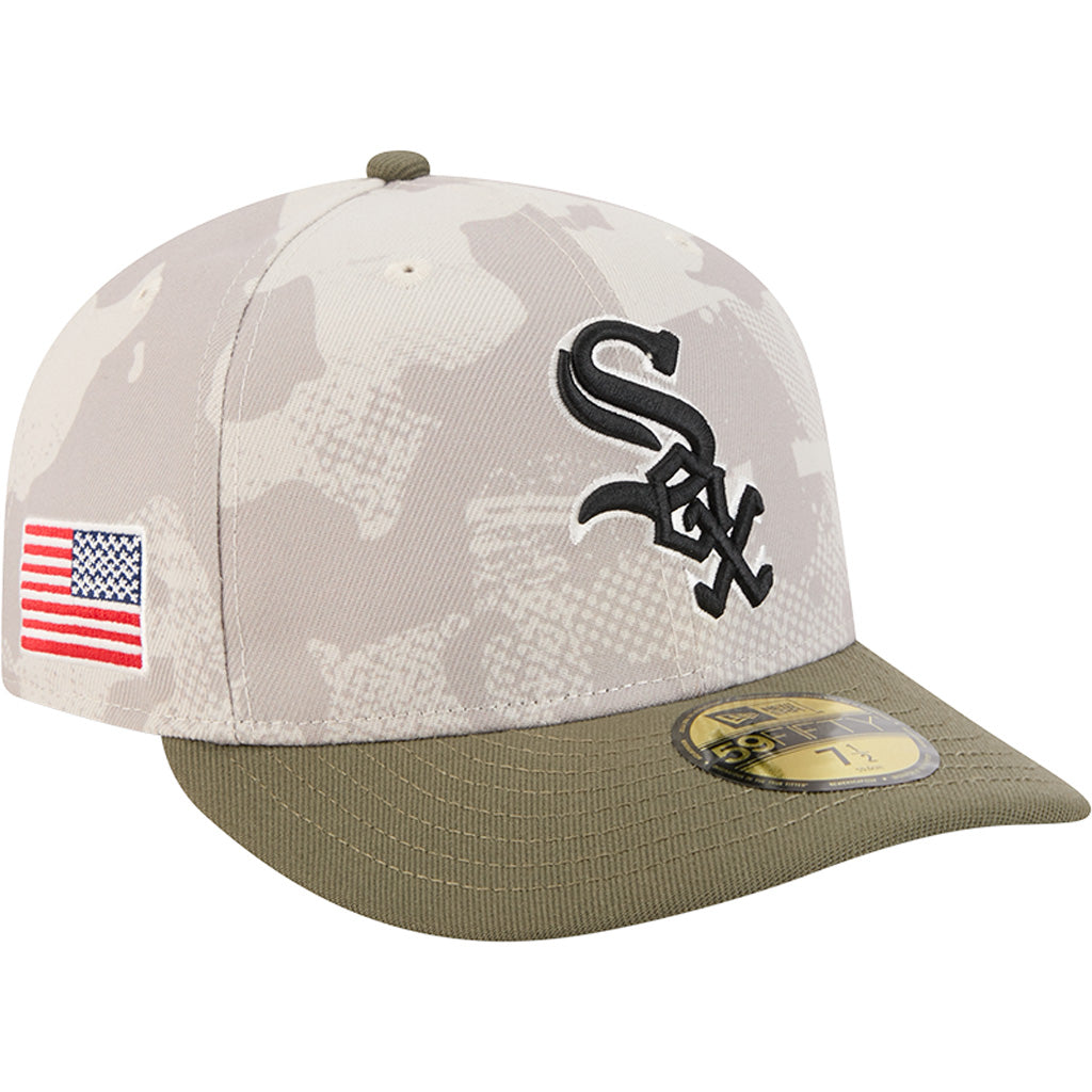 MLB Chicago White Sox New Era 2025 Armed Forces Day 59FIFTY Fitted Hat - Stone
