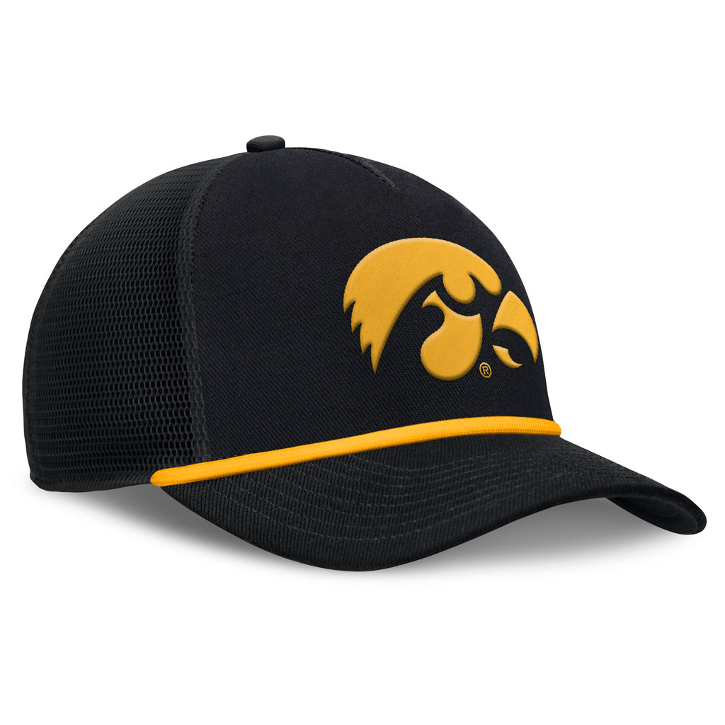 NCAA Iowa Hawkeyes Nike Primary Logo Snapback Trucker Hat - Black
