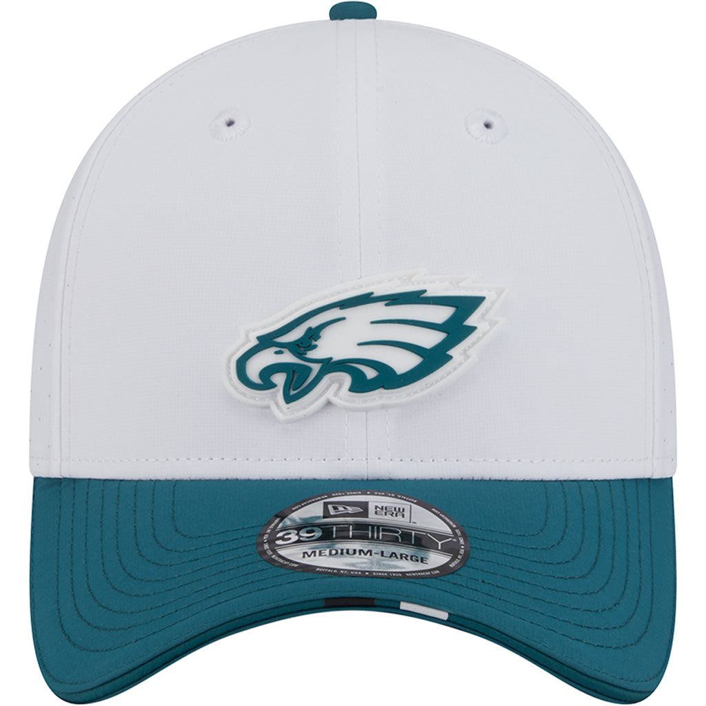 NFL Philadelphia Eagles New Era 2025 Training 39THIRTY Flex Fit Hat - White