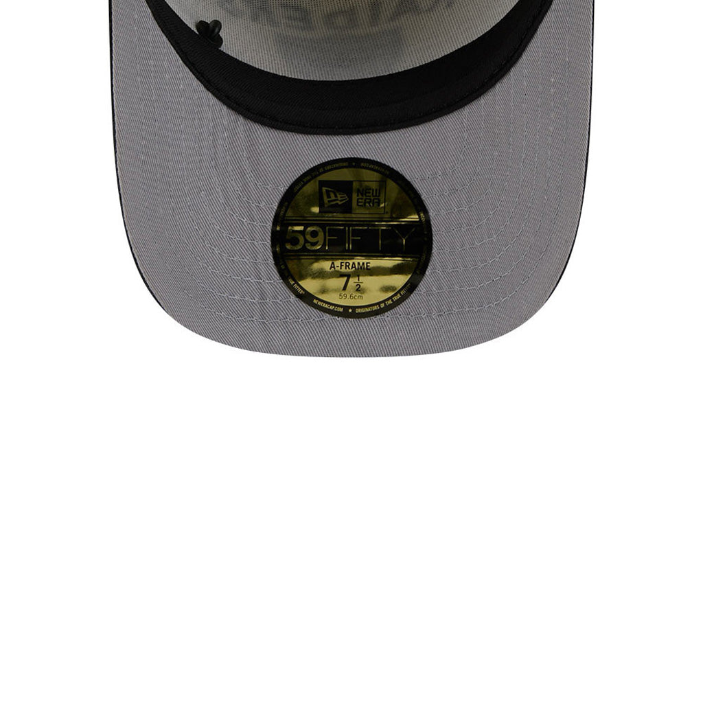 NFL Las Vegas Raiders New Era 2025 Draft 59FIFTY A-Frame Fitted Hat - Chrome