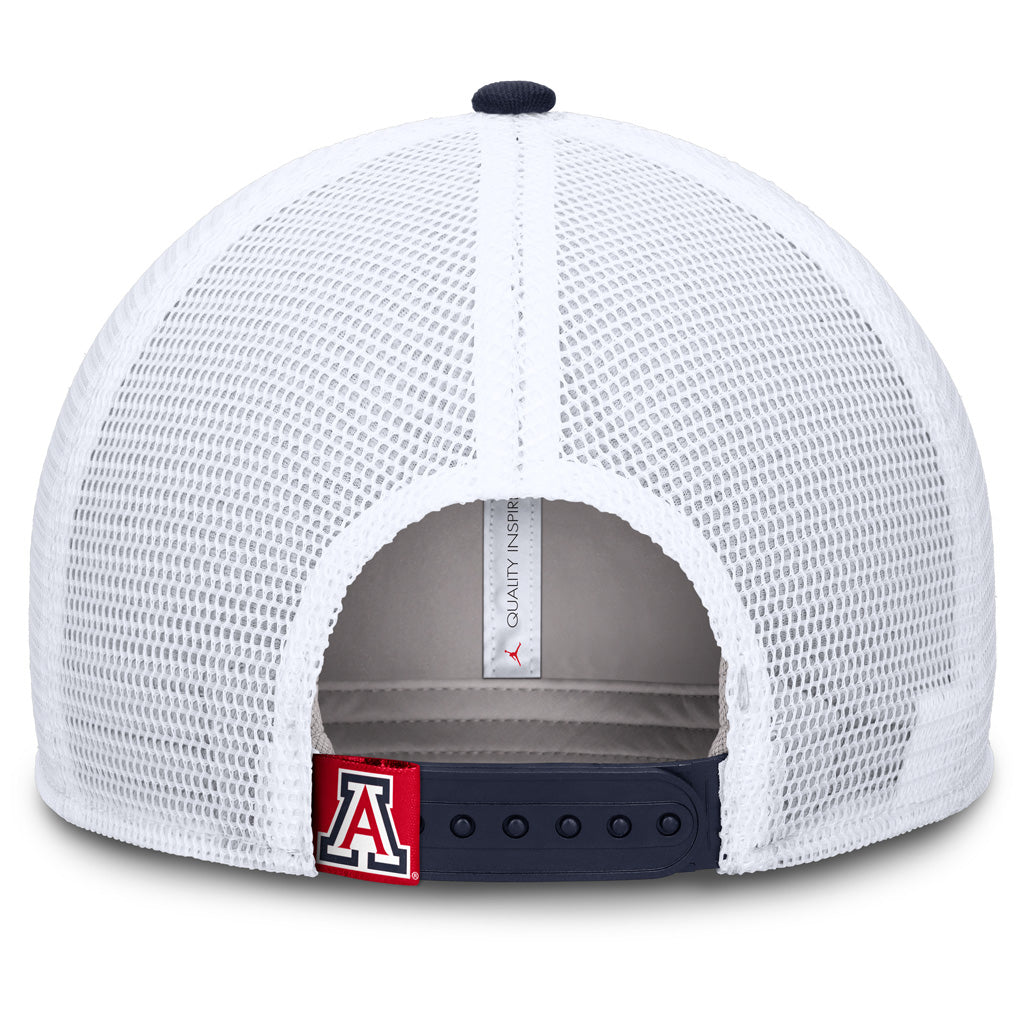 NCAA Arizona Wildcats Nike Two Tone Wordmark Trucker Adjustable Hat - Navy