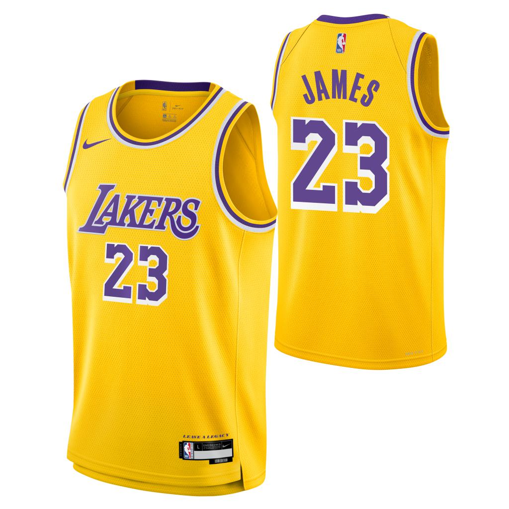 NBA Los Angeles Lakers Lebron James #23 Youth Nike Icon Swingman Jersey - Gold