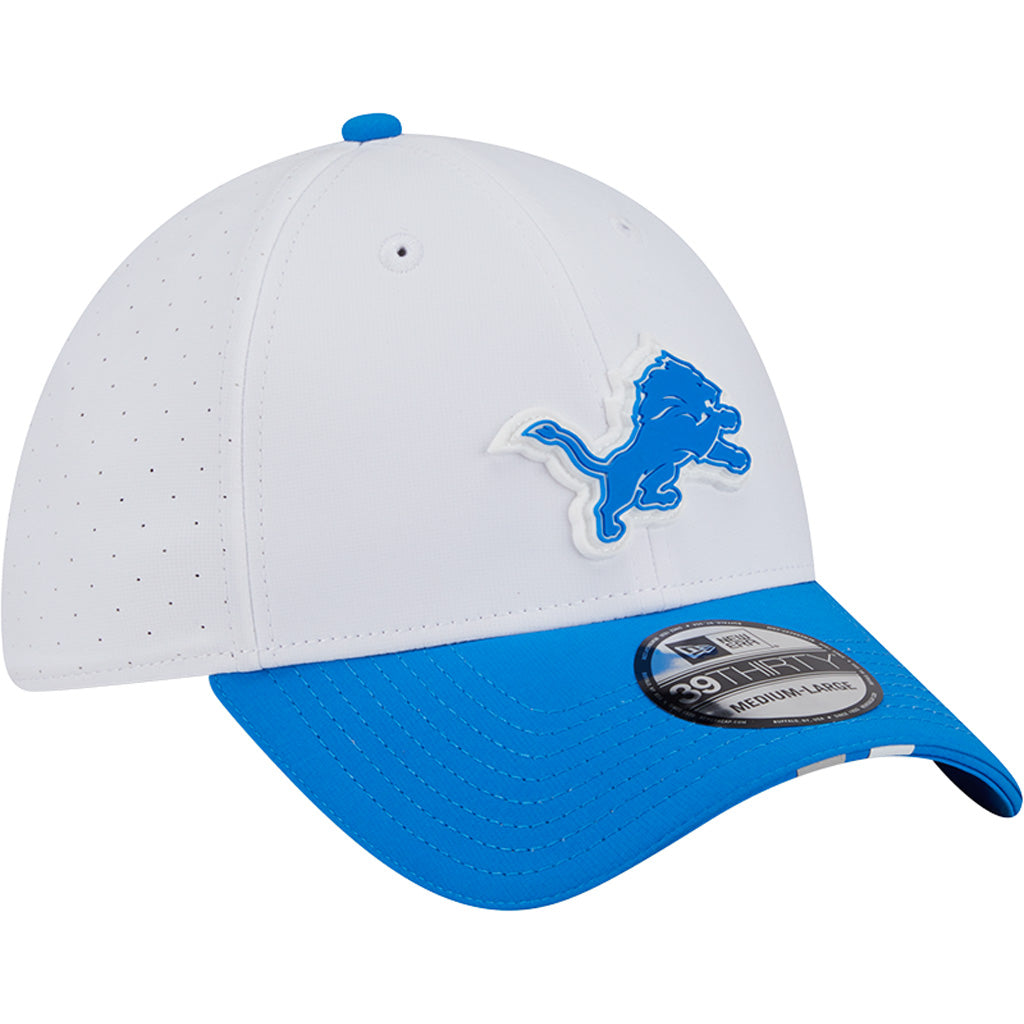 NFL Detroit Lions New Era 2025 Training 39THIRTY Flex Fit Hat - White