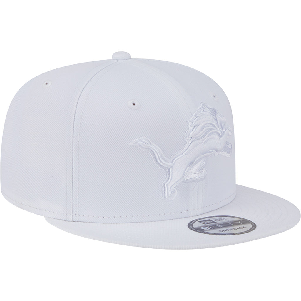 NFL Detroit Lions New Era White on White 9FIFTY Snapback Hat - White