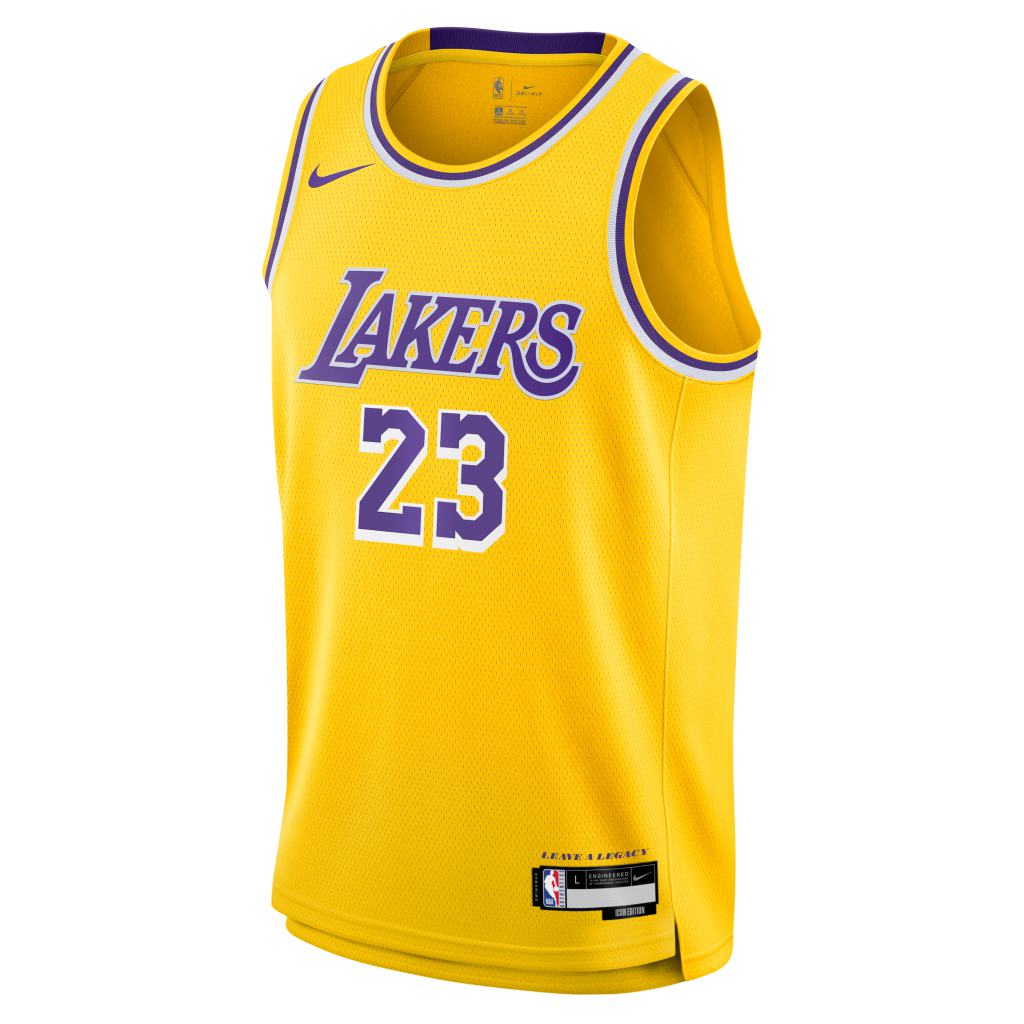 NBA Los Angeles Lakers Lebron James #23 Youth Nike Icon Swingman Jersey - Gold