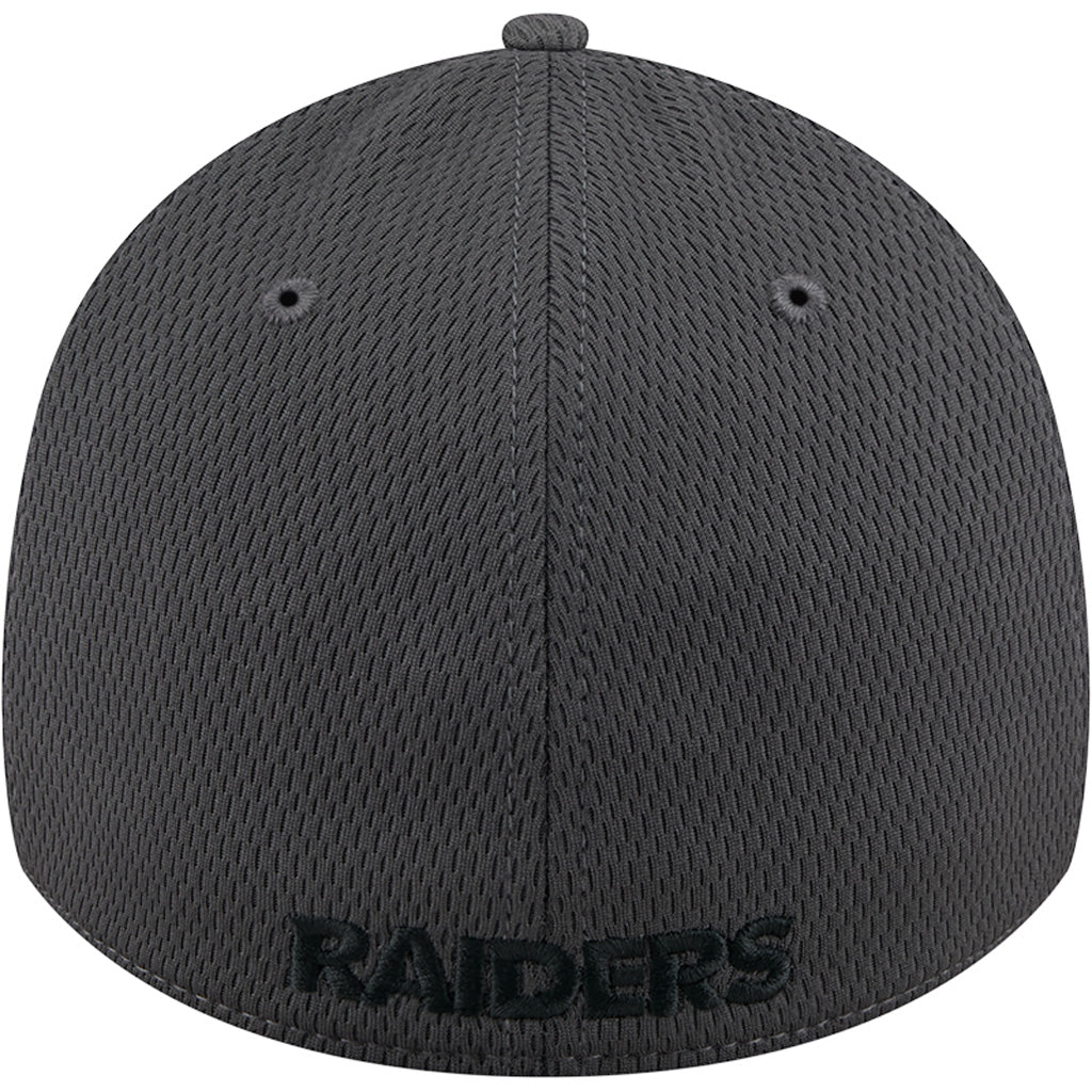NFL Las Vegas Raiders New Era Tonal Graphite 39THIRTY Flex Fit Hat - Graphite
