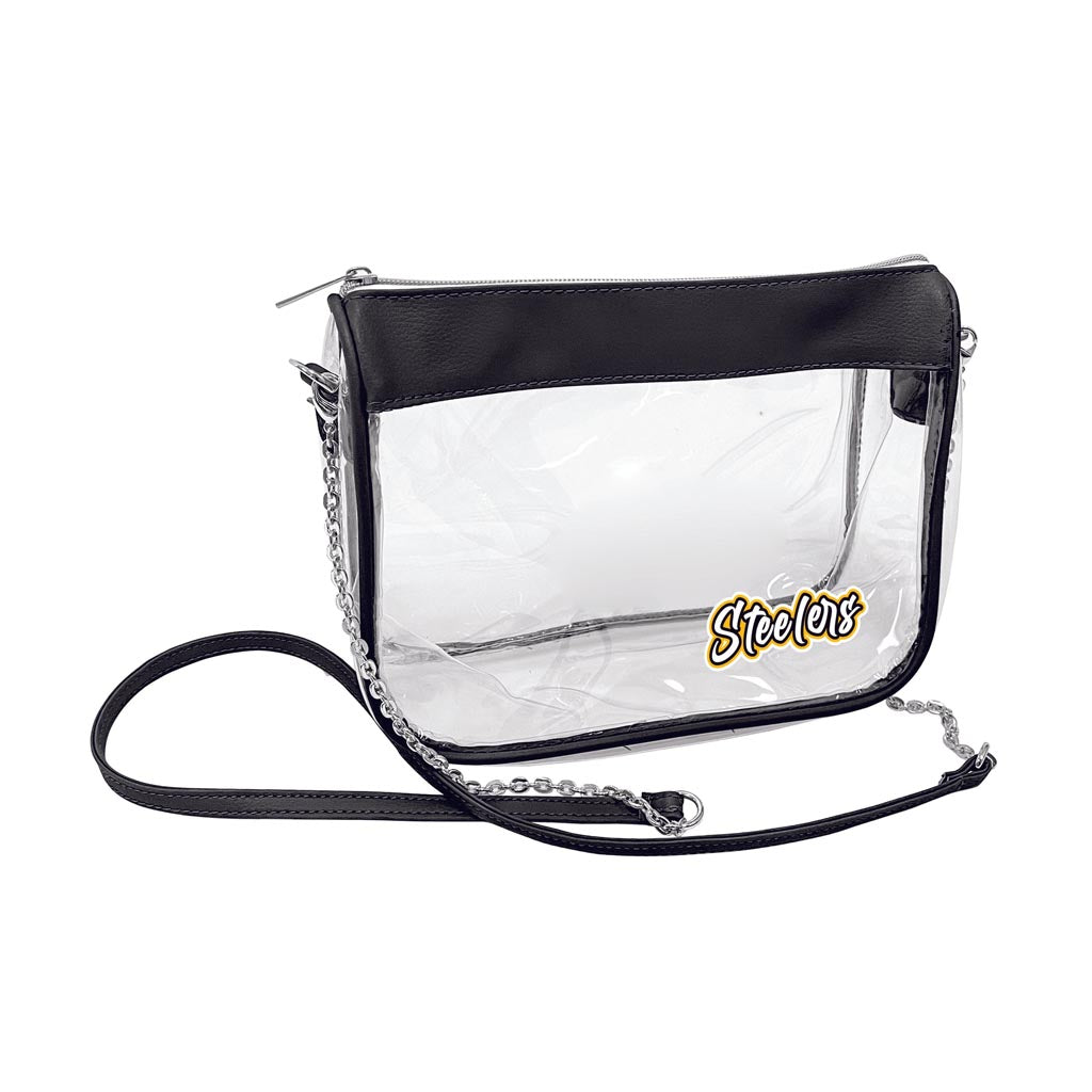 NFL Pittsburgh Steelers Logo Brands Hype Clear Bag - Black
