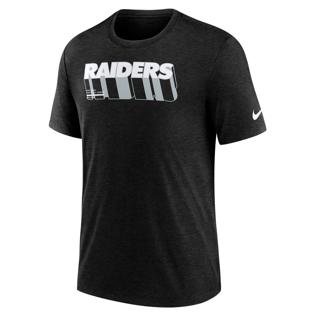 NFL Las Vegas Raiders Nike Script Trail Triblend T-Shirt - Black