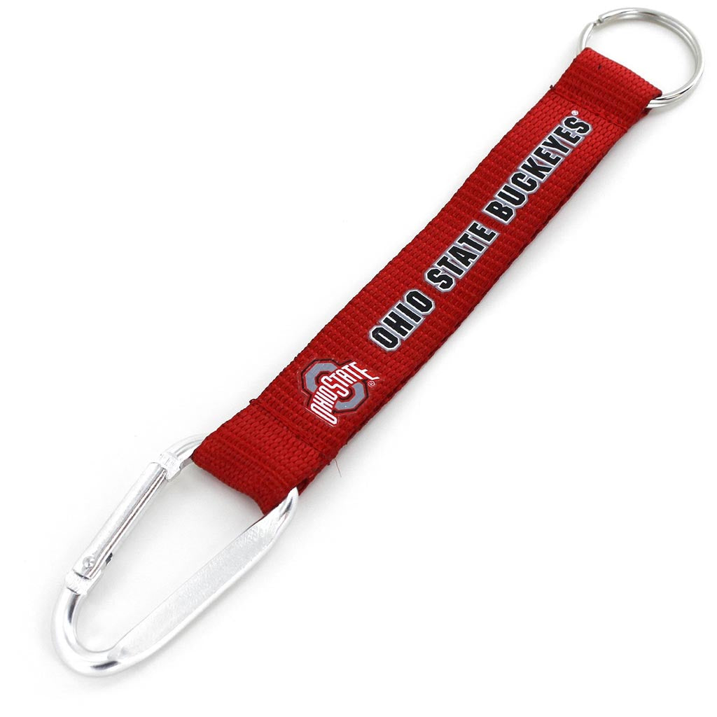 NCAA Ohio State Buckeyes Aminco Carabiner Lanyard Keychain - Red