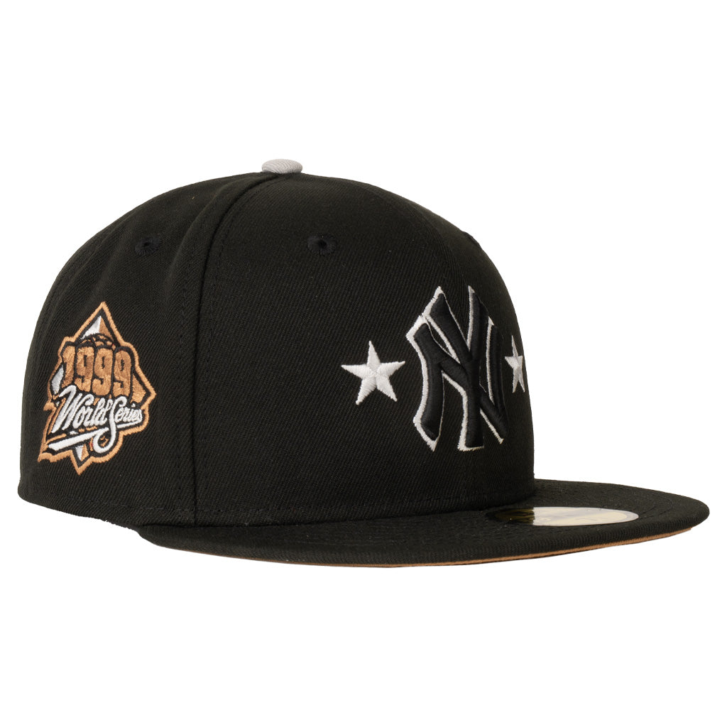MLB New York Yankees New Era Gray Outline Logo 59FIFTY Fitted Hat - Black