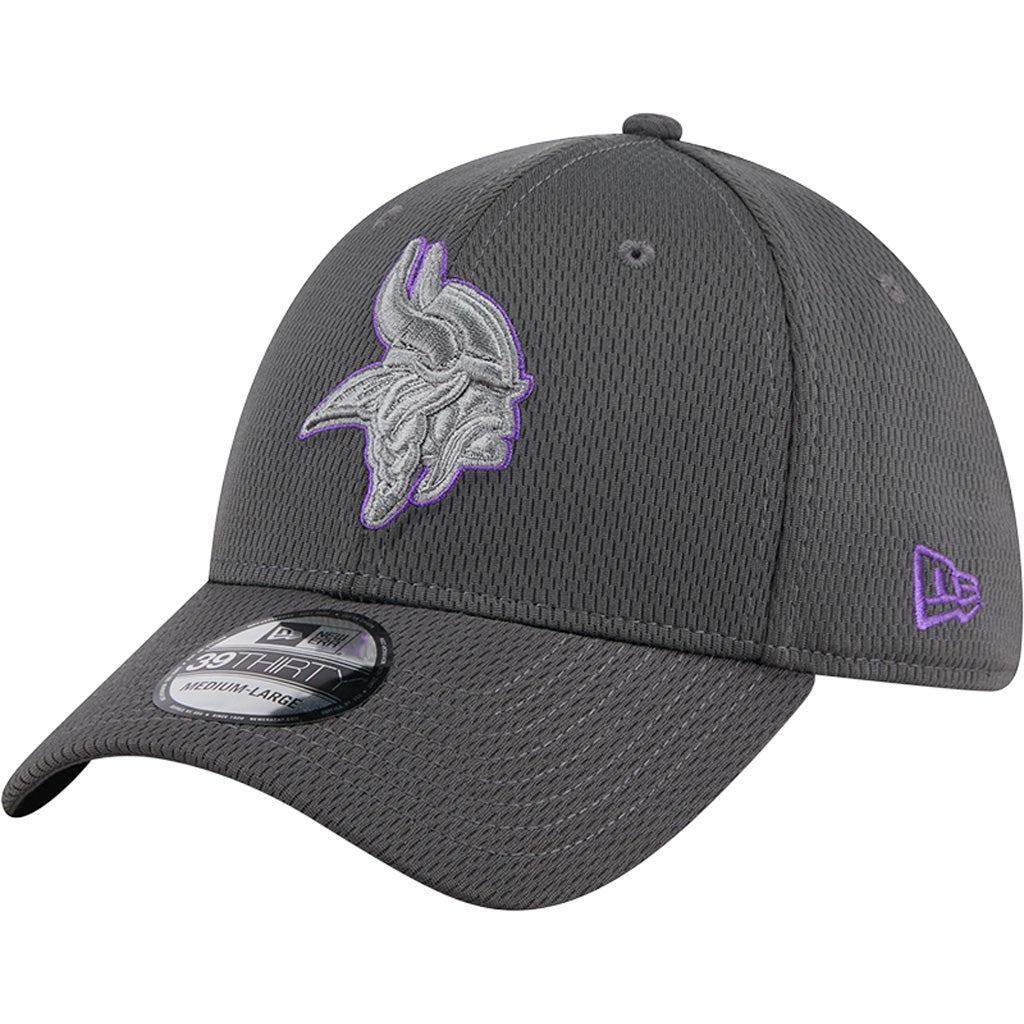 NFL Minnesota Vikings New Era Tonal Graphite 39THIRTY Flex Fit Hat - Graphite