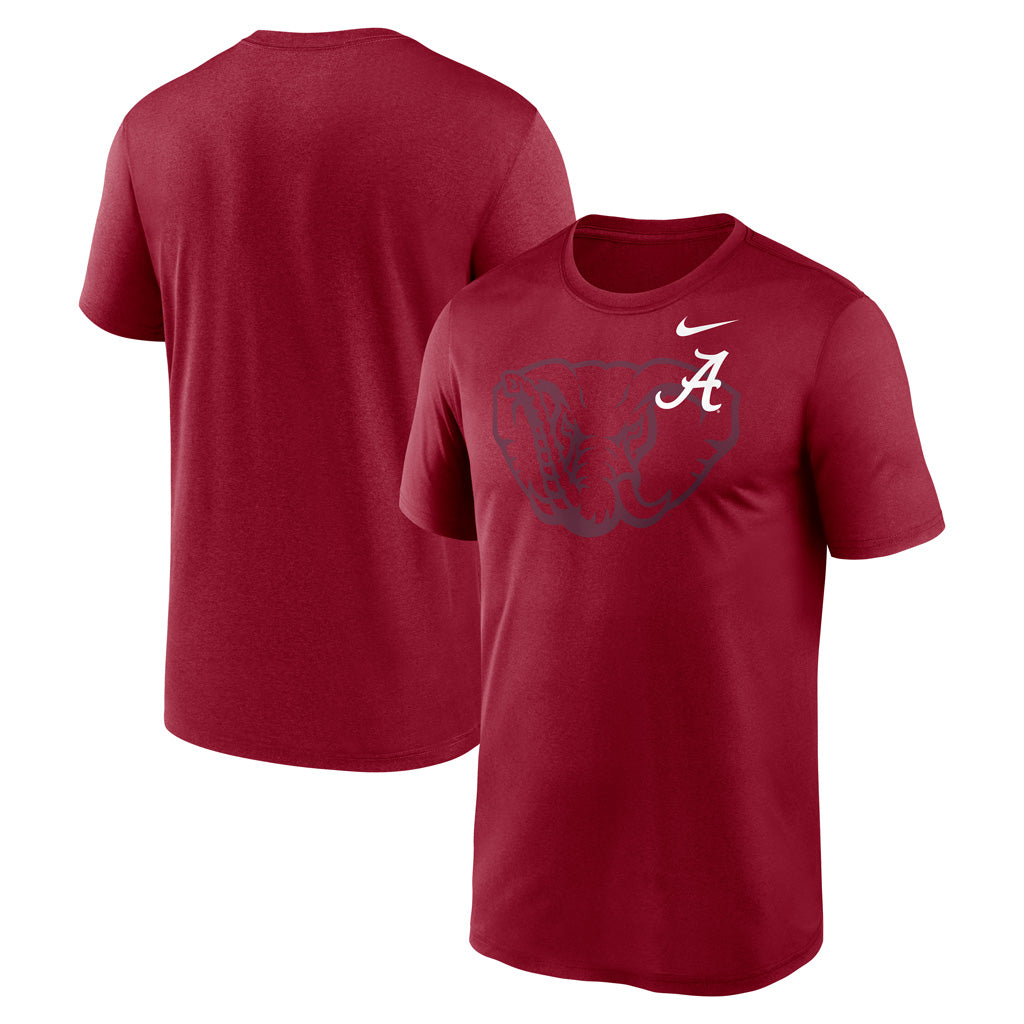 NCAA Alabama Crimson Tide Nike Shadow Logo Legend T-Shirt - Maroon