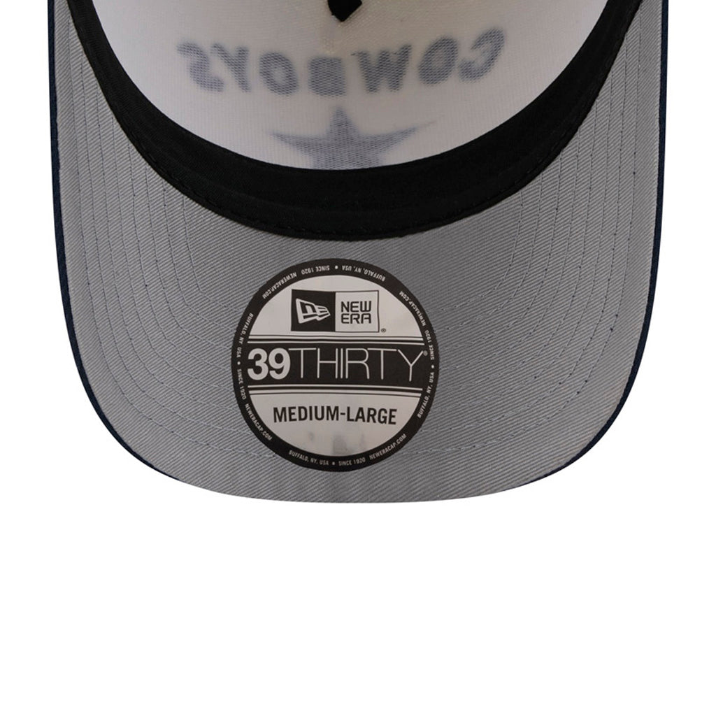 NFL Dallas Cowboys New Era 2025 Draft 39THIRTY Flex Fit Hat - Chrome