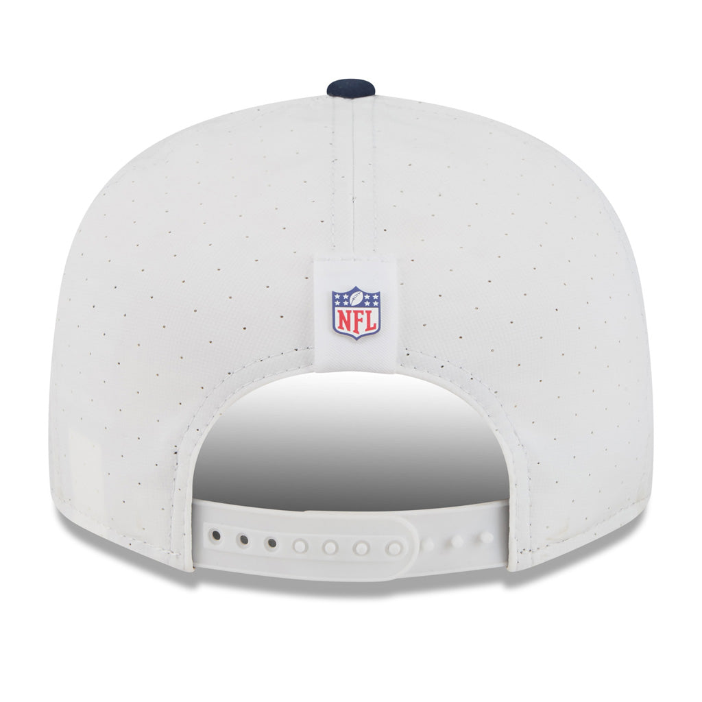 NFL New England Patriots New Era 2025 Training 9FIFTY Split Panel Snapback Hat - White