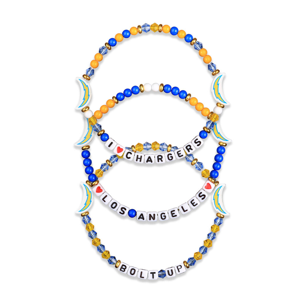 NFL Los Angeles Chargers FOCO 3-Pack Friendship Bracelet