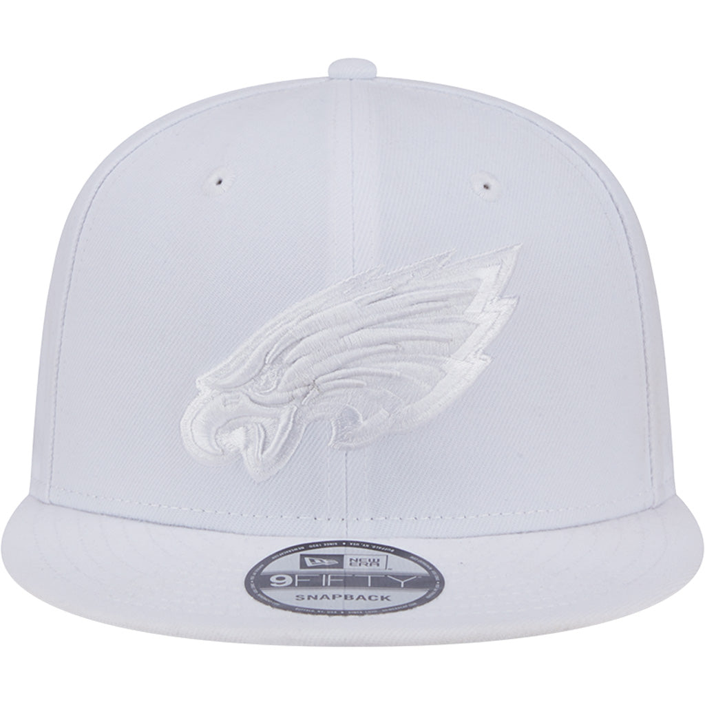 NFL Philadelphia Eagles New Era White on White 9FIFTY Snapback Hat - White