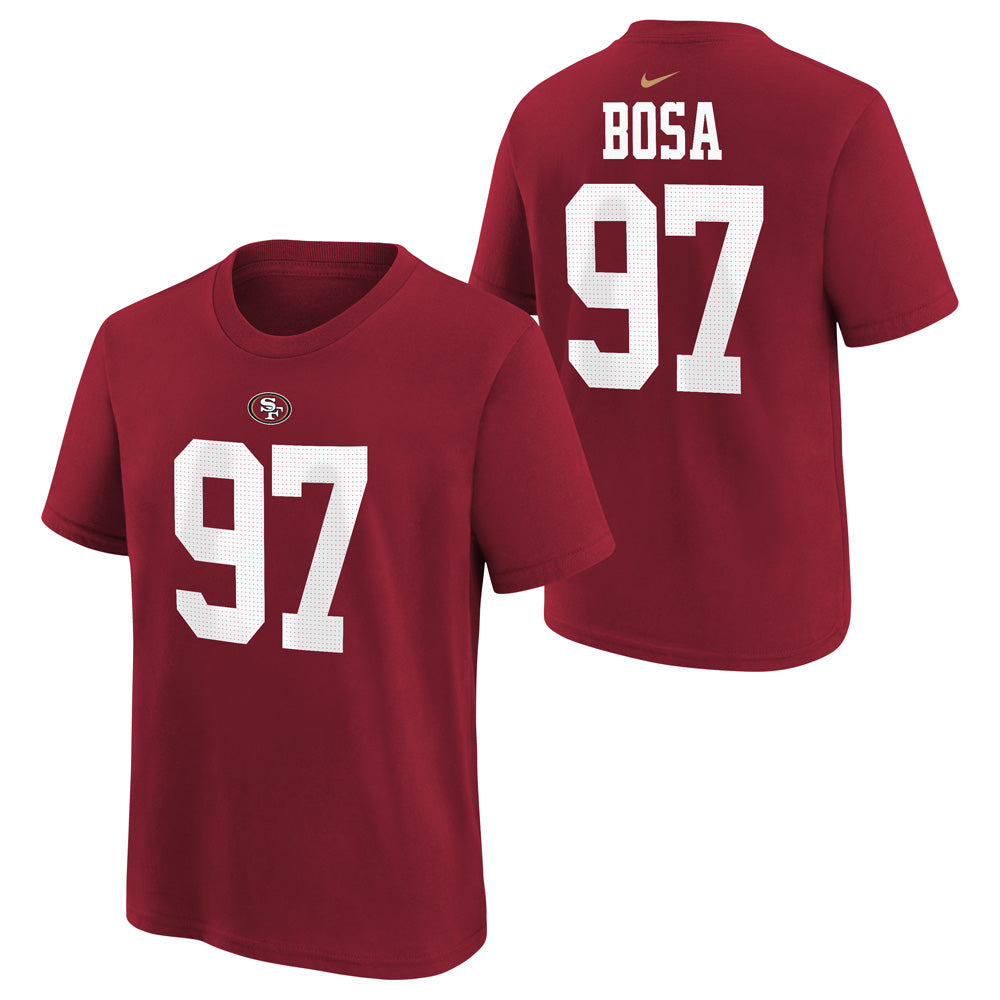 NFL San Francisco 49ers Nick Bosa Youth Nike Name &amp; Number T-Shirt - Red