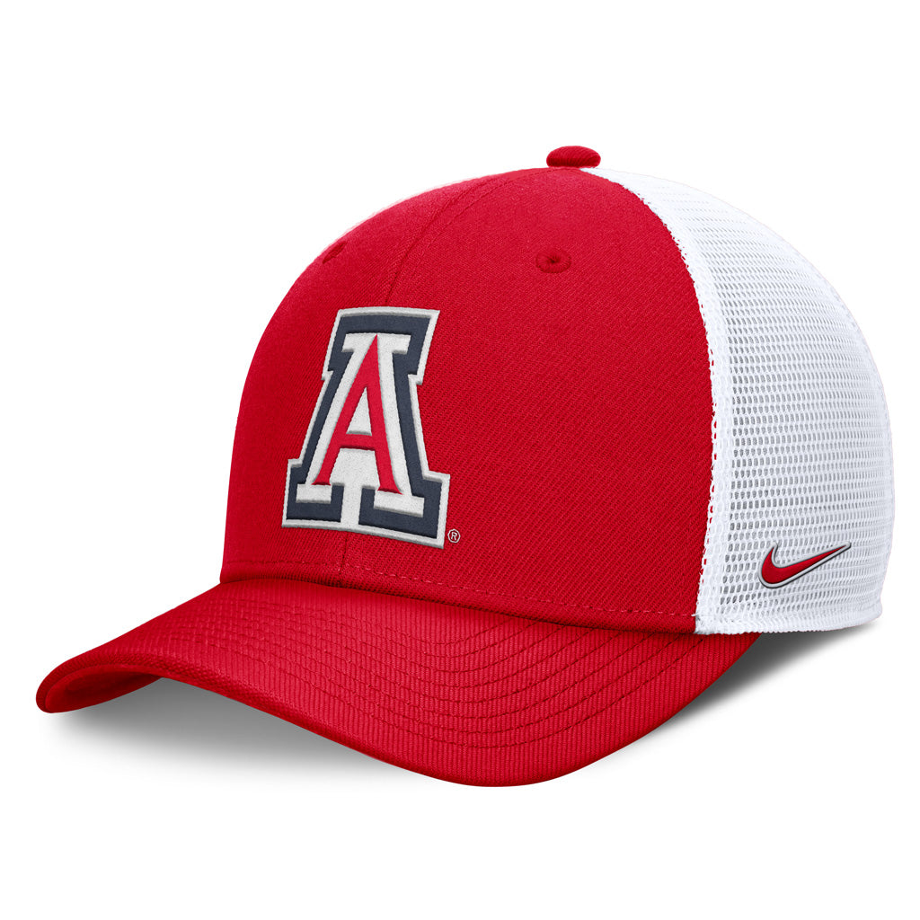 NCAA Arizona Wildcats Nike Big Primary Logo Structured Trucker Snapback Hat - Red
