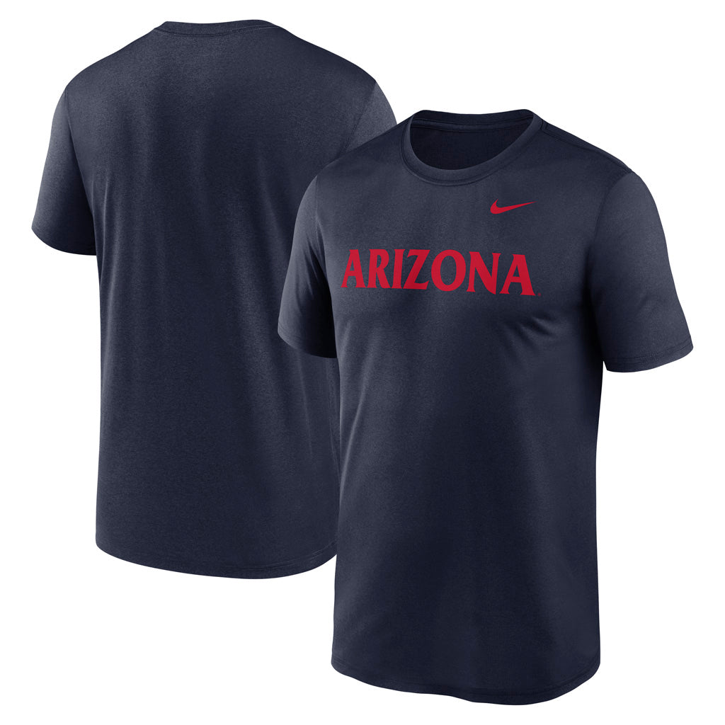 NCAA Arizona Wildcats Nike Red Wordmark Legend T-Shirt - Navy