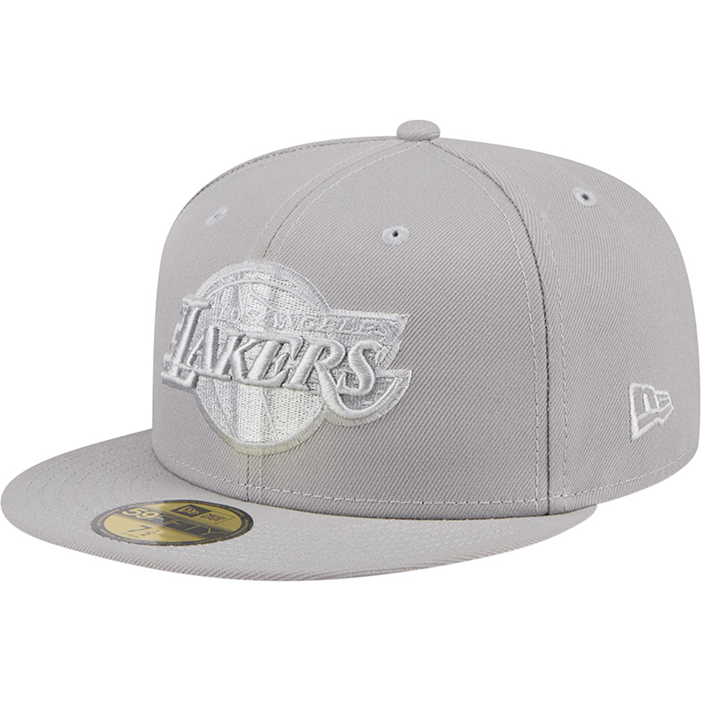 NBA Los Angeles Lakers New Era Gray on Gray 59FIFTY Fitted Hat