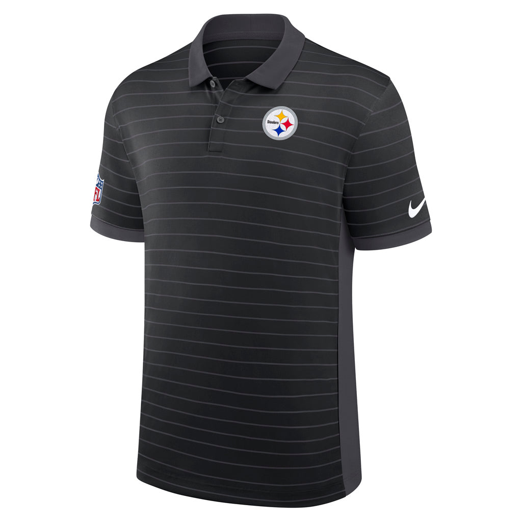 NFL Pittsburgh Steelers Nike 2025 Dri-Fit Striped Polo - Black