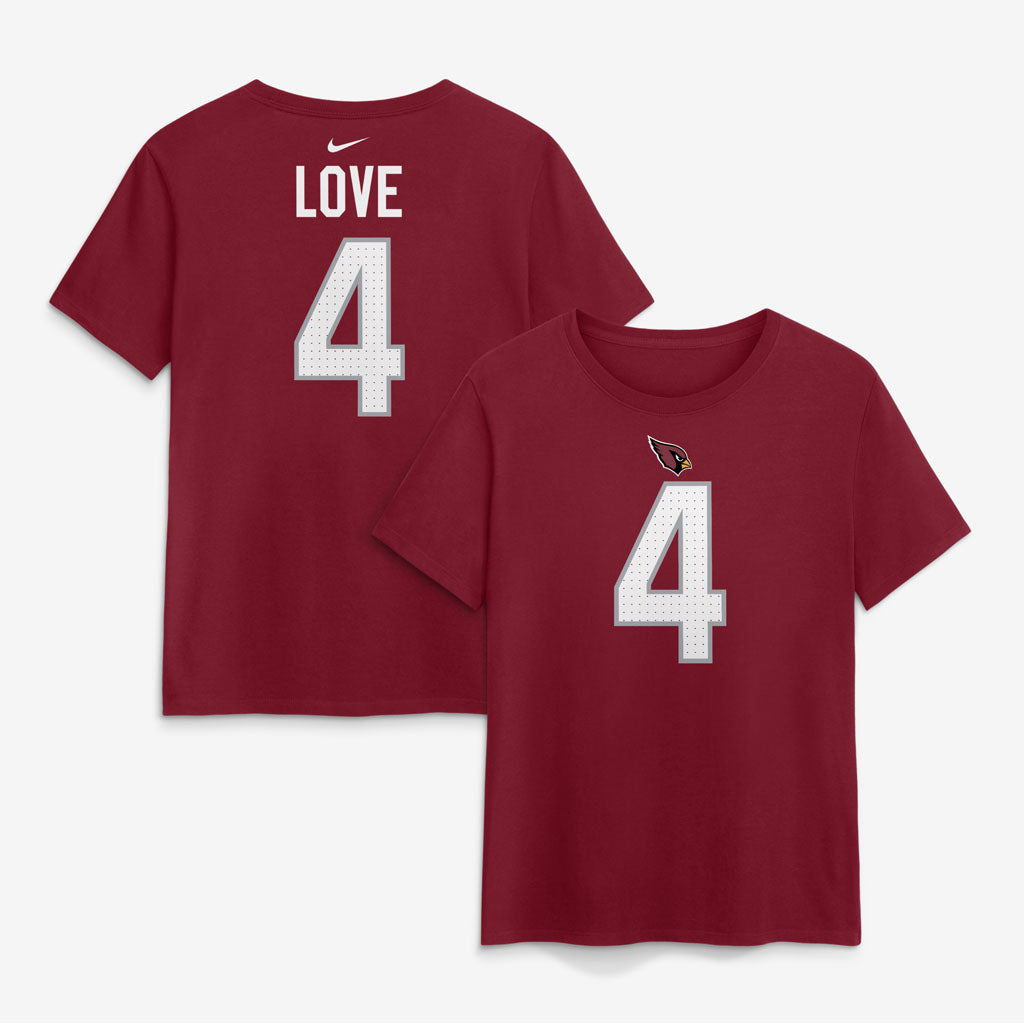 NFL Arizona Cardinals Jeremiyah Love Nike Home Name & Number T-Shirt - Red