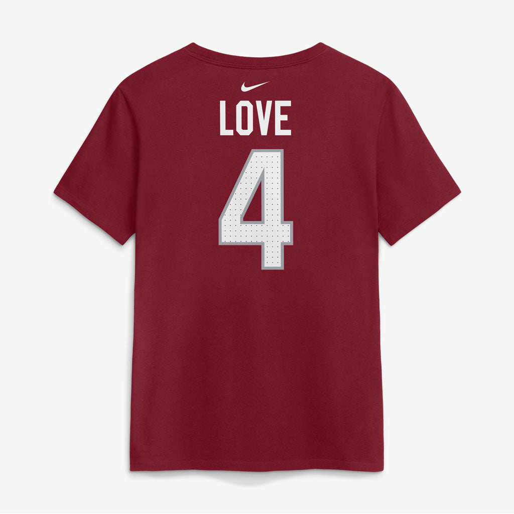 NFL Arizona Cardinals Jeremiyah Love Nike Home Name & Number T-Shirt - Red