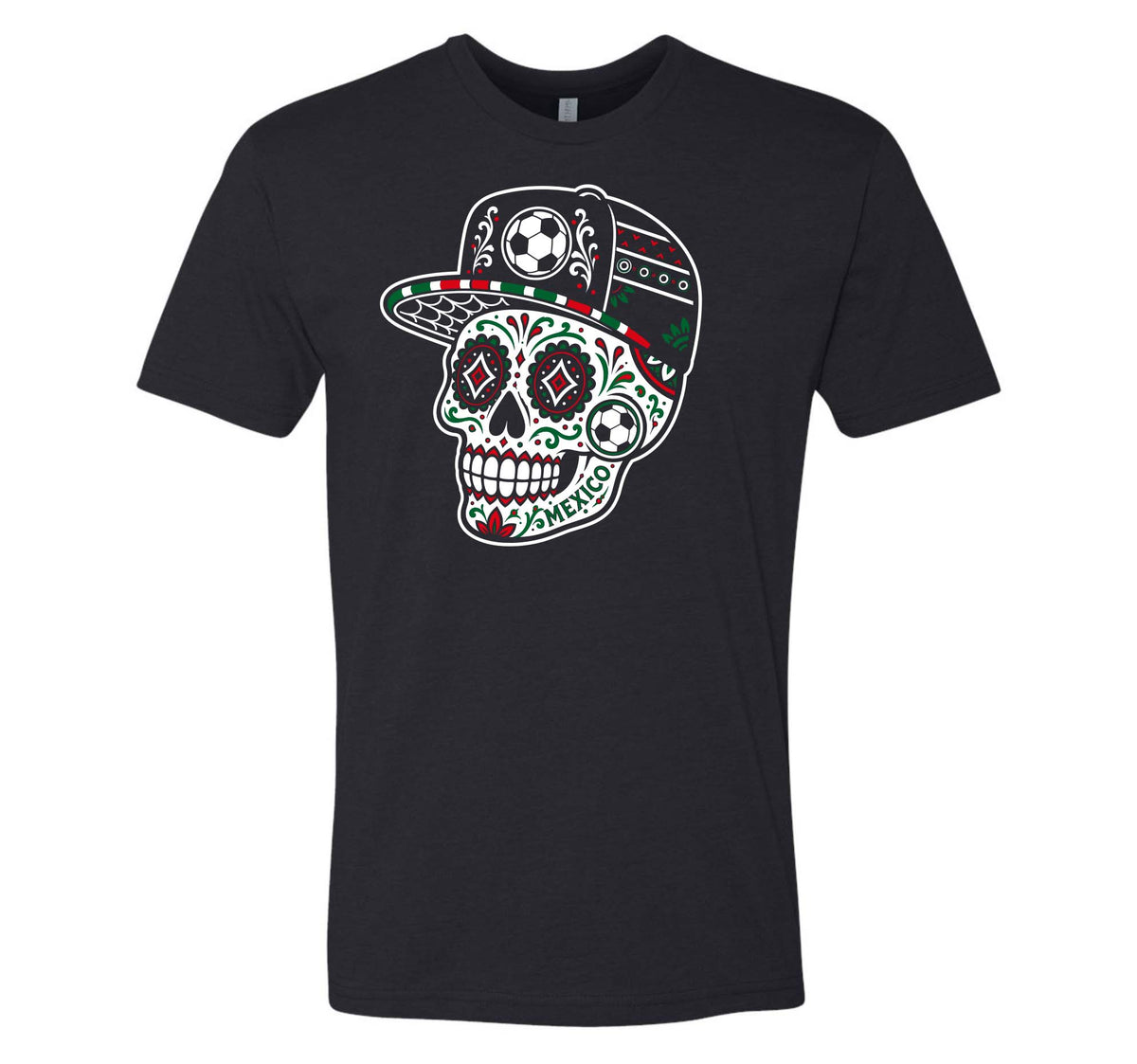 Mexico Comfort Colors Snapback Sugar Skull T-Shirt- Black