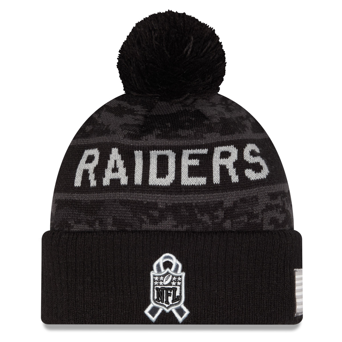 NFL Las Vegas Raiders New Era 2026 Salute to Service Knit- Black