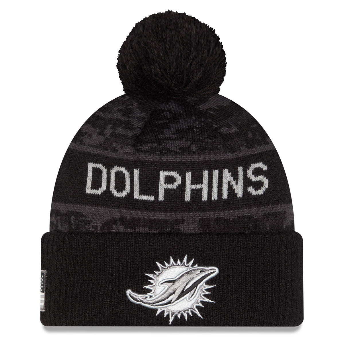 NFL Miami Dolphins New Era 2026 Salute to Service Knit- Black