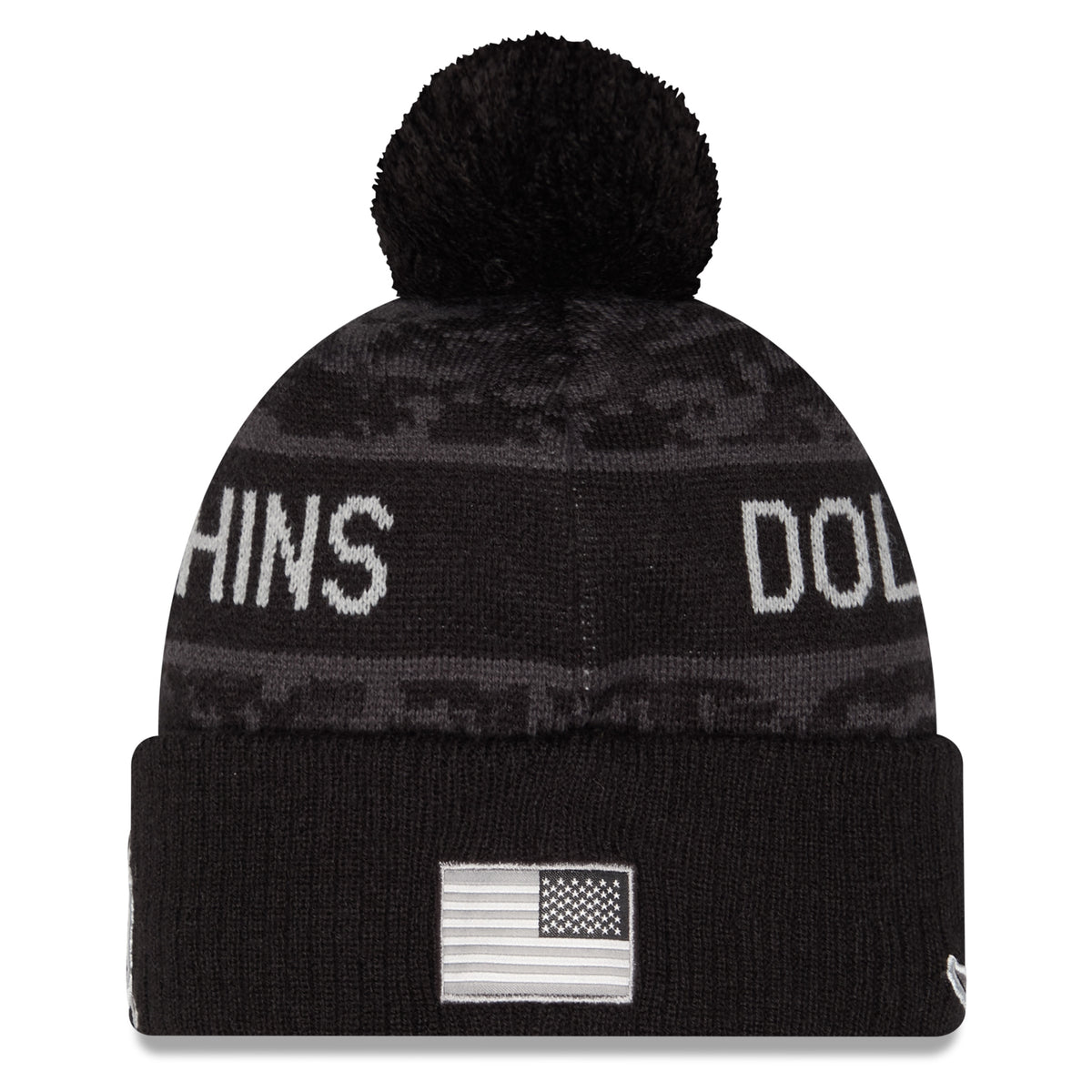 NFL Miami Dolphins New Era 2026 Salute to Service Knit- Black