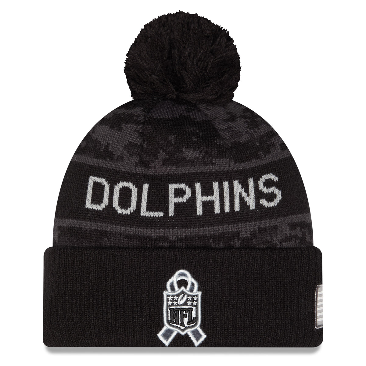 NFL Miami Dolphins New Era 2026 Salute to Service Knit- Black