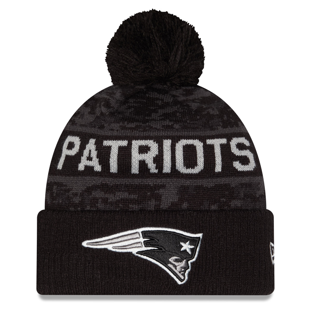 NFL New England Patriots New Era 2026 Salute to Service Knit- Black