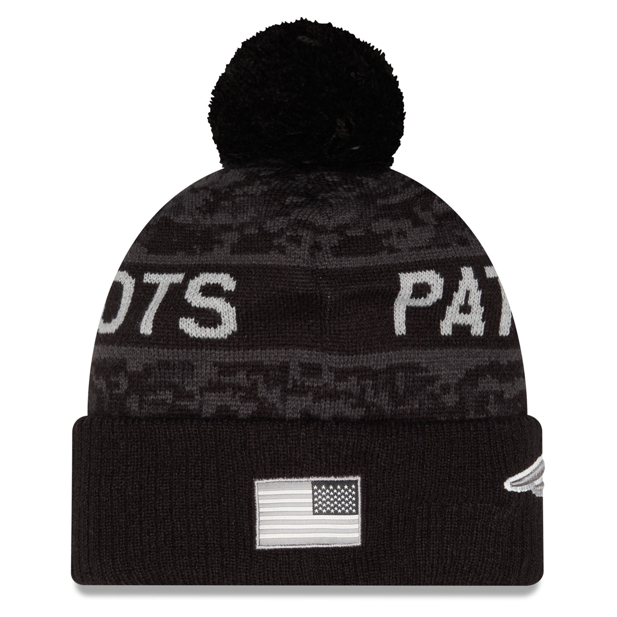 NFL New England Patriots New Era 2026 Salute to Service Knit- Black