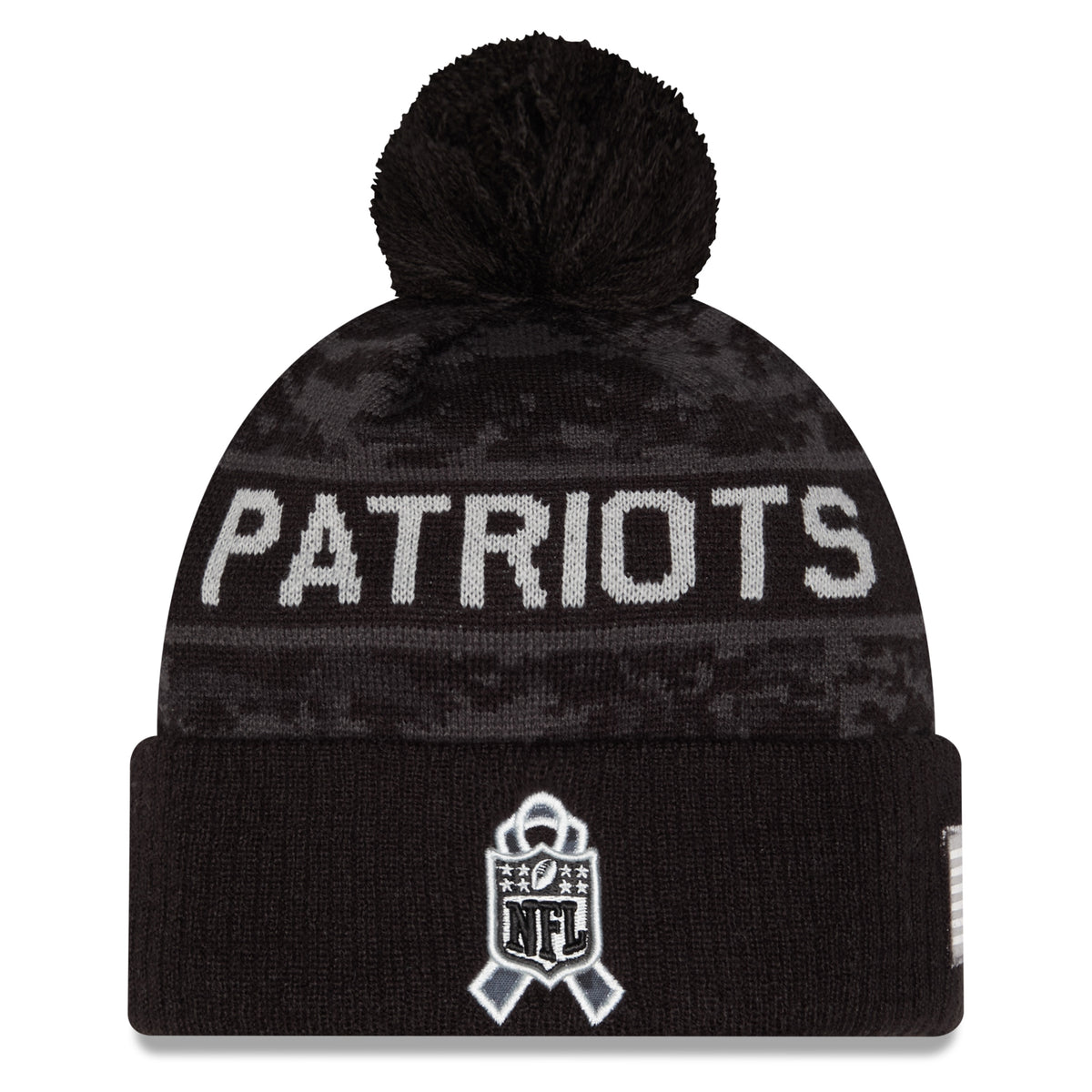 NFL New England Patriots New Era 2026 Salute to Service Knit- Black