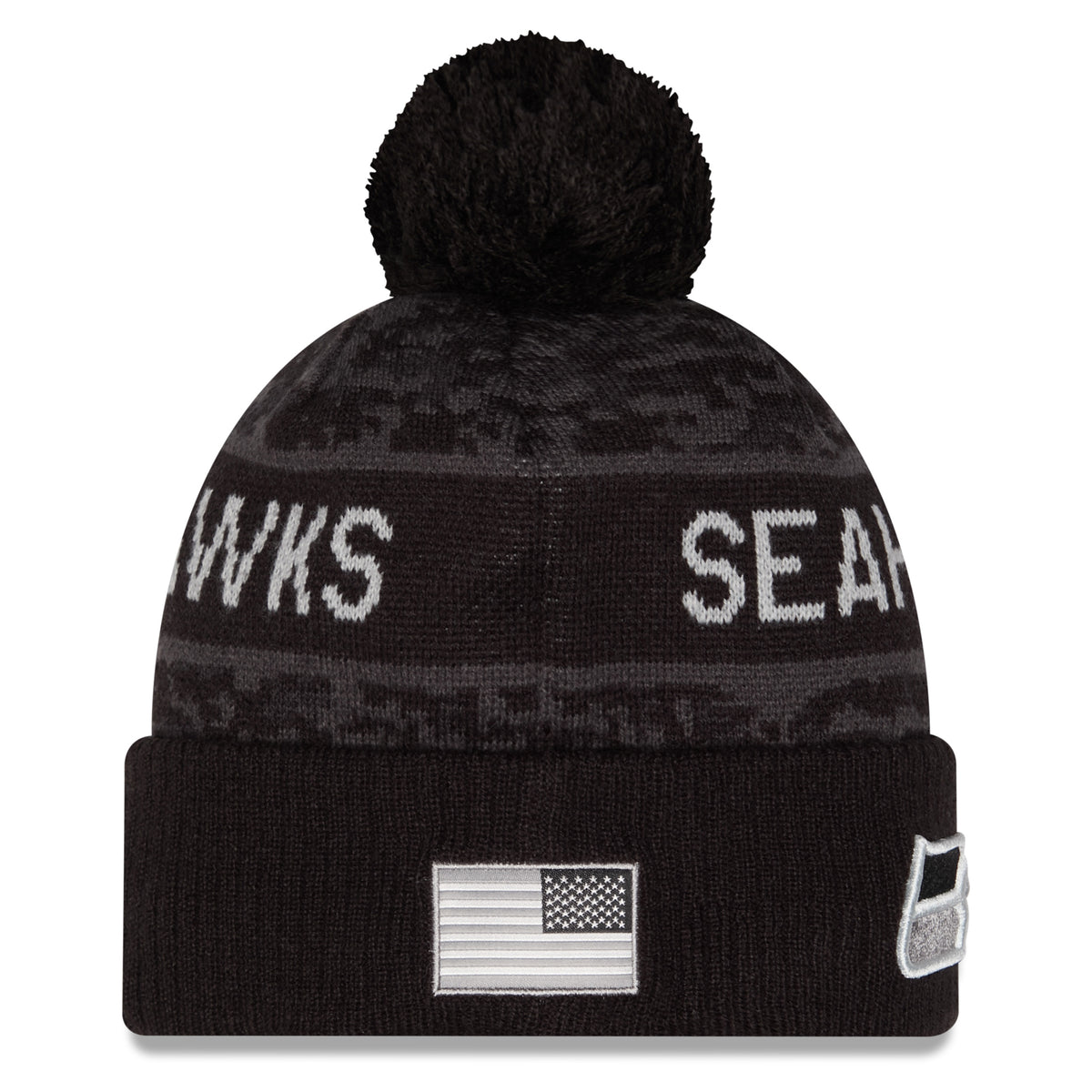NFL Seattle Seahawks New Era 2026 Salute to Service Knit- Black