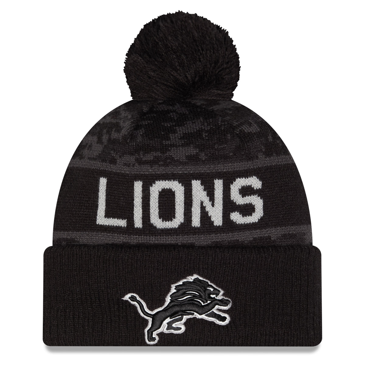 NFL Detroit Lions New Era 2026 Salute to Service Knit- Black