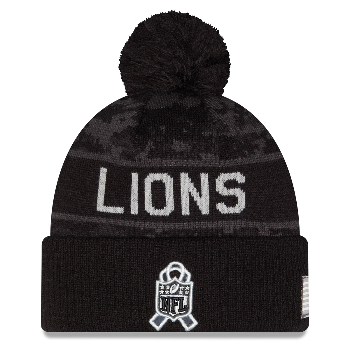 NFL Detroit Lions New Era 2026 Salute to Service Knit- Black