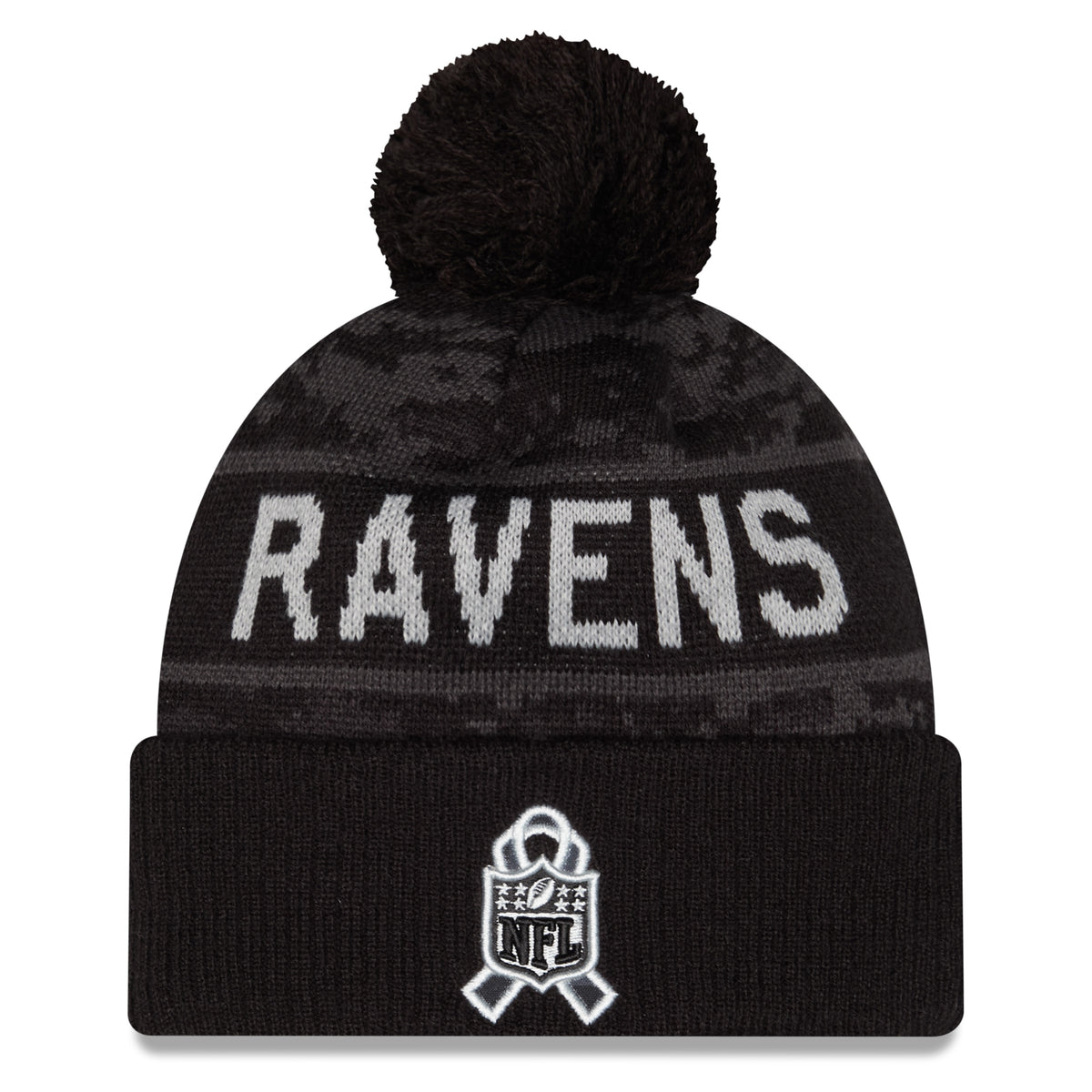 NFL Baltimore Ravens New Era 2026 Salute to Service Knit- Black