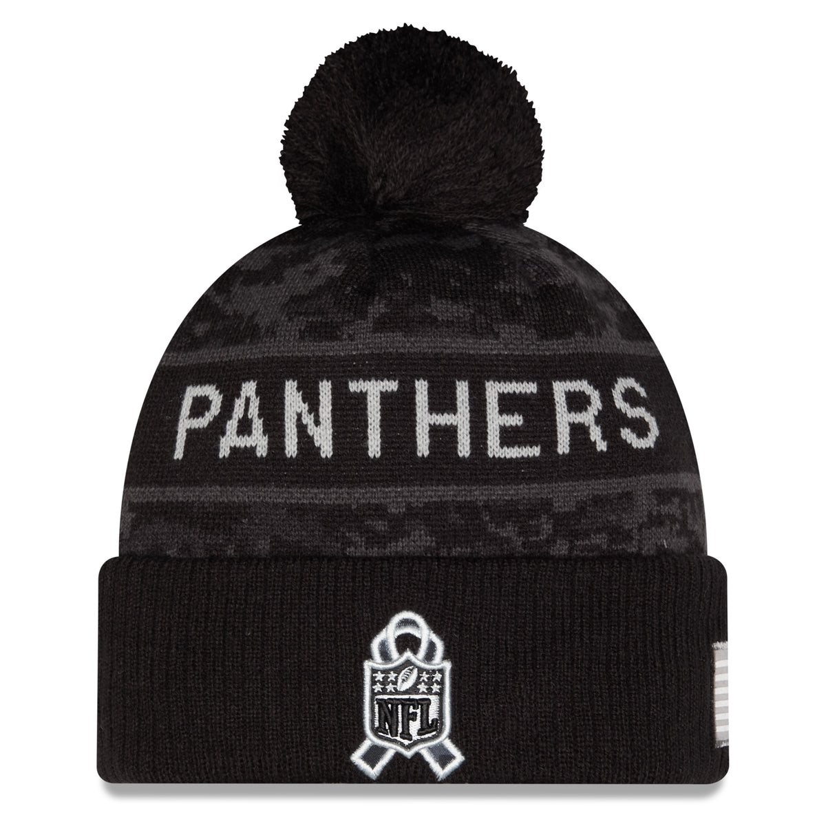 NFL Carolina Panthers New Era 2026 Salute to Service Knit- Black