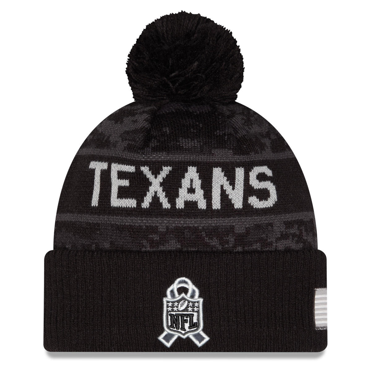 NFL Houston Texans New Era 2026 Salute to Service Knit- Black