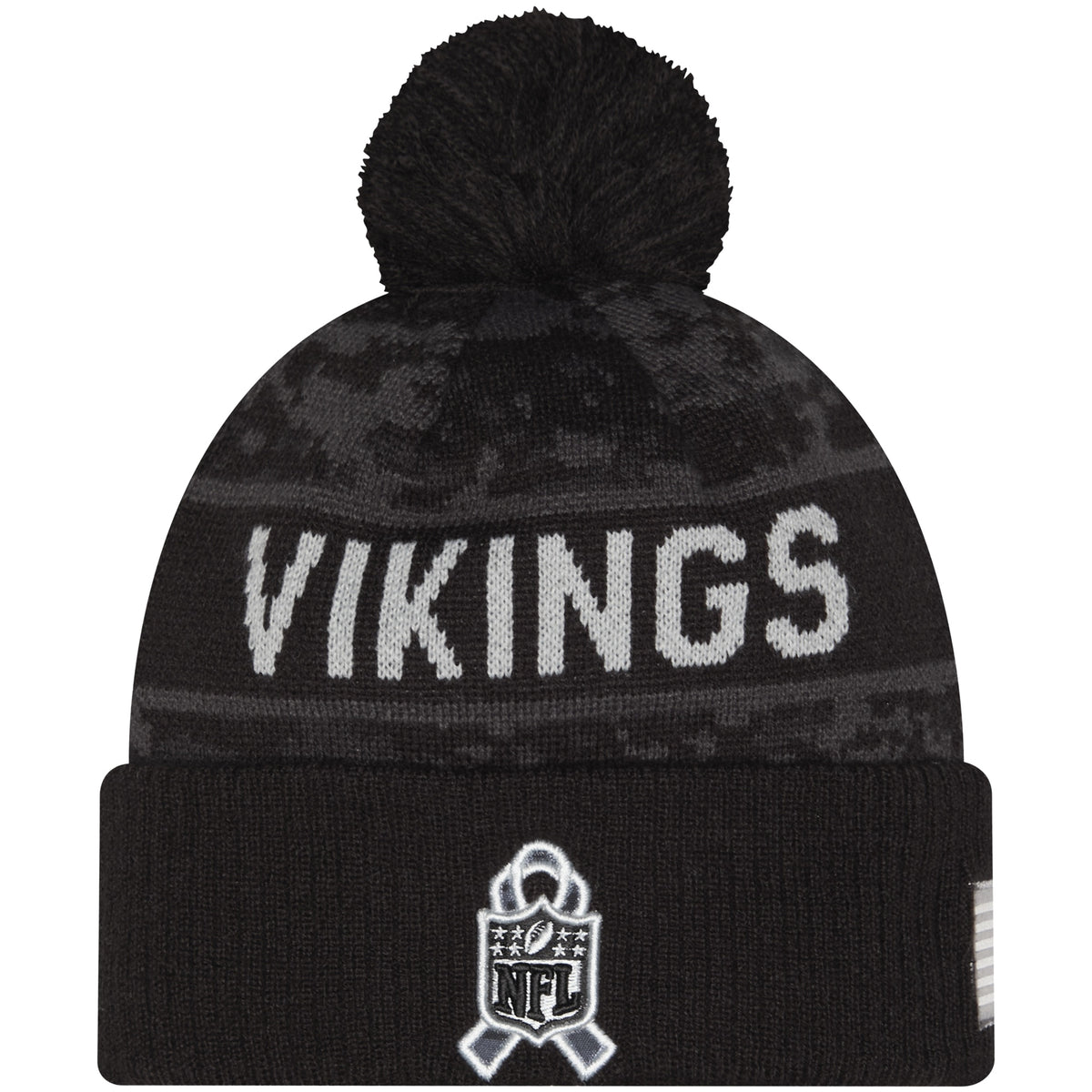 NFL Minnesota Vikings New Era 2026 Salute to Service Knit- Black