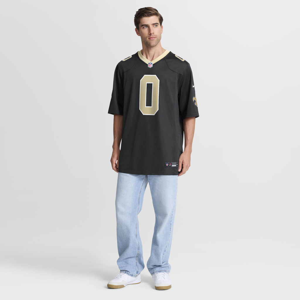 NFL New Orleans Jordyn Tyson Nike Home Game Jersey - Black