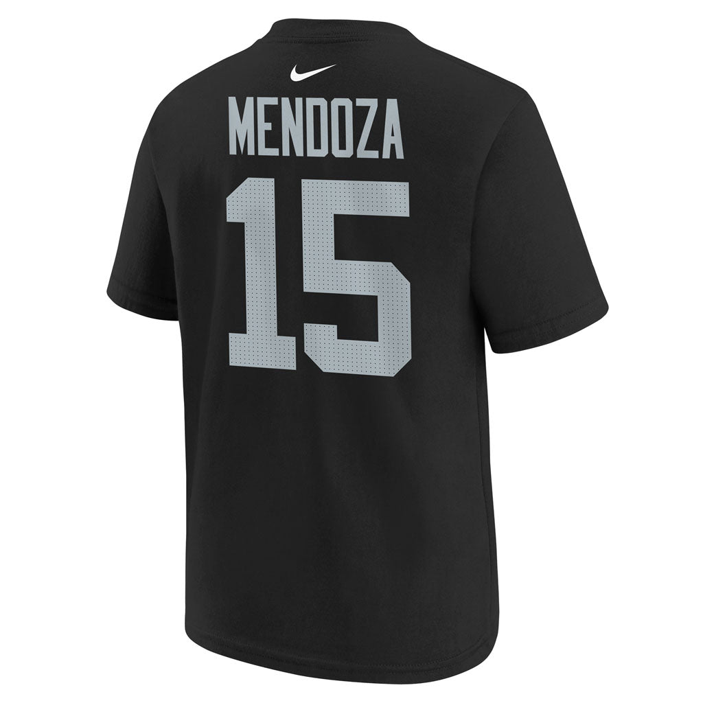 NFL Las Vegas Raiders Fernando Mendoza Youth Nike Home Name & Number T-Shirt - Black