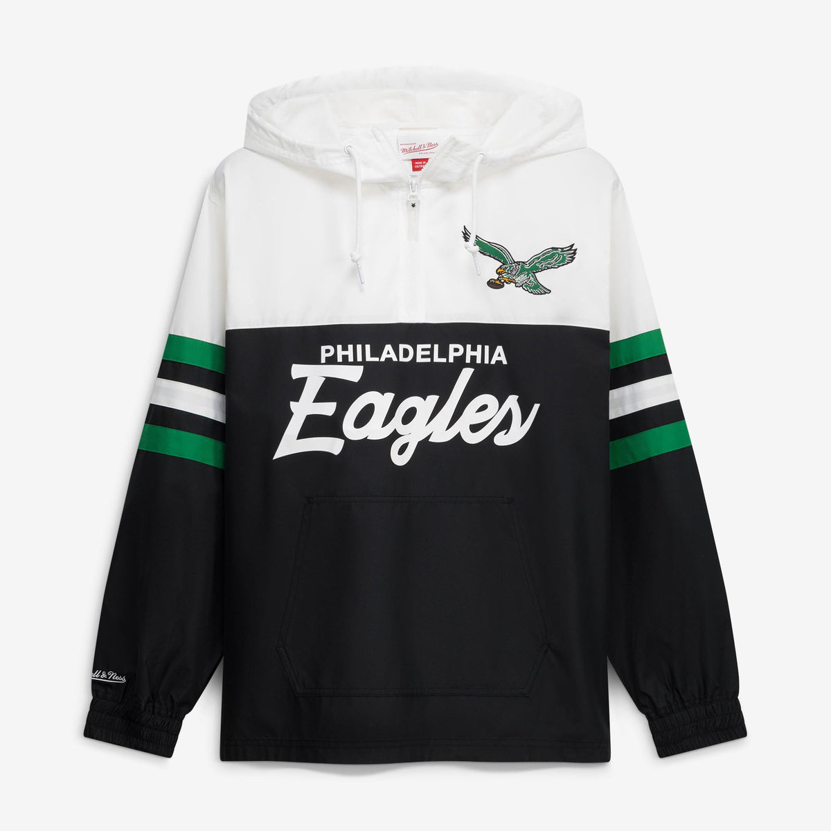NFL Philadelphia Eagles Mitchell & Ness Head Coach Lightweight Windbreaker Jacket- Black
