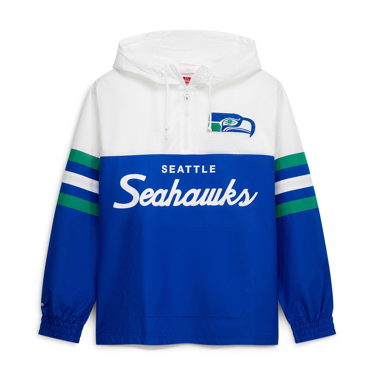 NFL Seattle Seahawks Mitchell & Ness Head Coach Lightweight Windbreaker Jacket- Blue