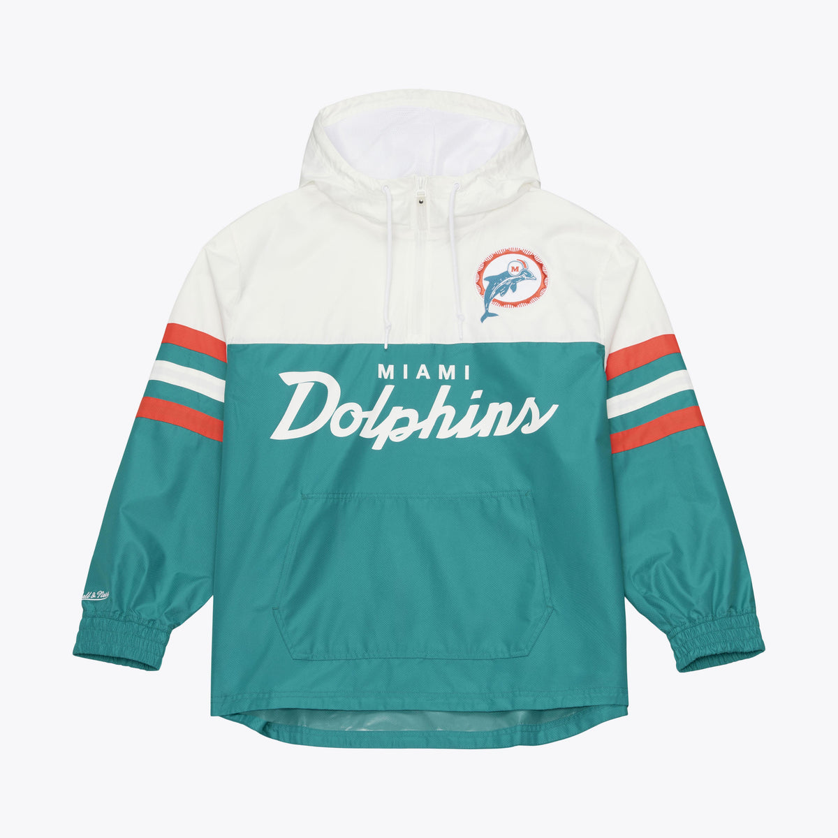 NFL Miami Dolphins Mitchell & Ness Head Coach Lightweight Windbreaker Jacket- Teal