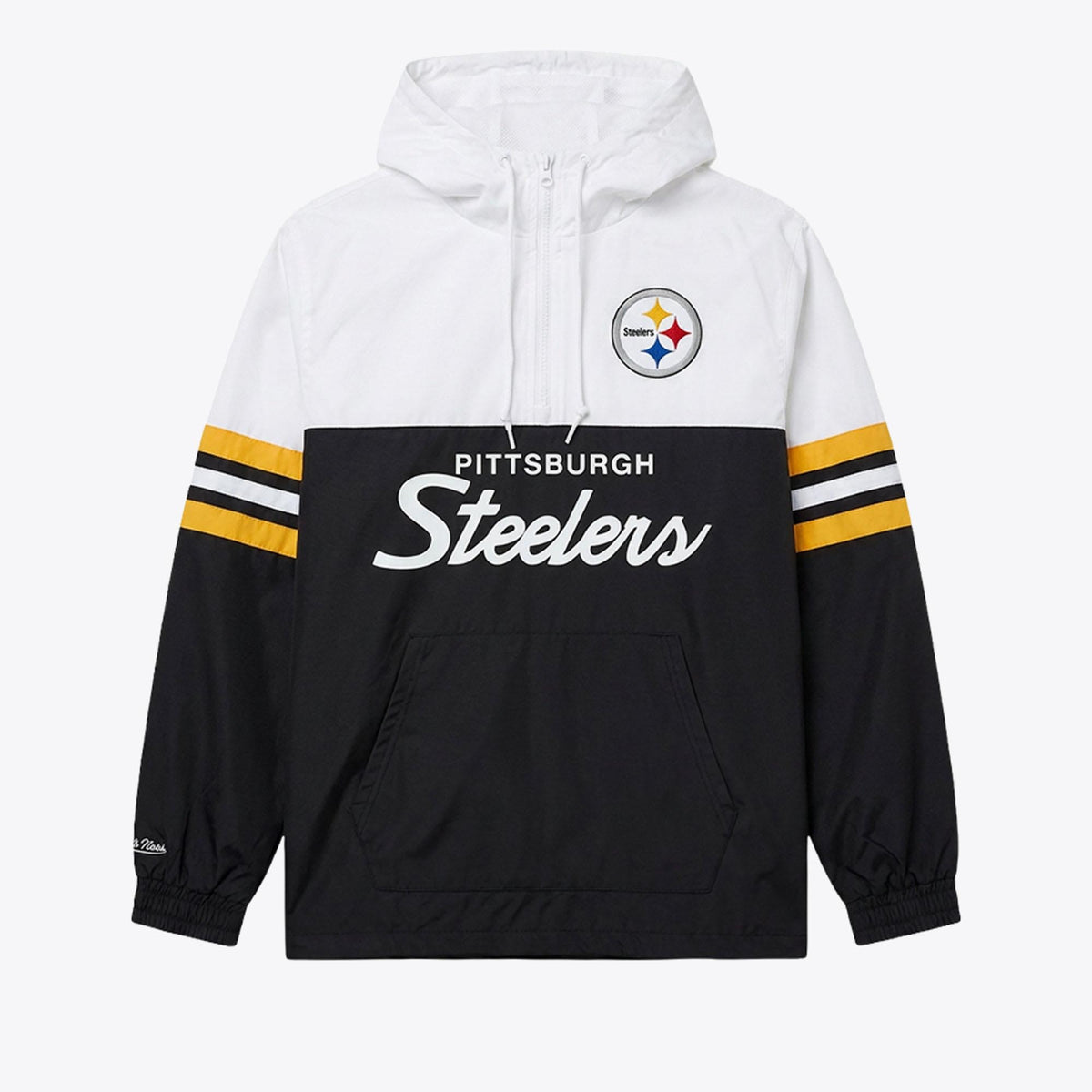 NFL Pittsburgh Steelers Mitchell & Ness Head Coach Lightweight Windbreaker Jacket- Black
