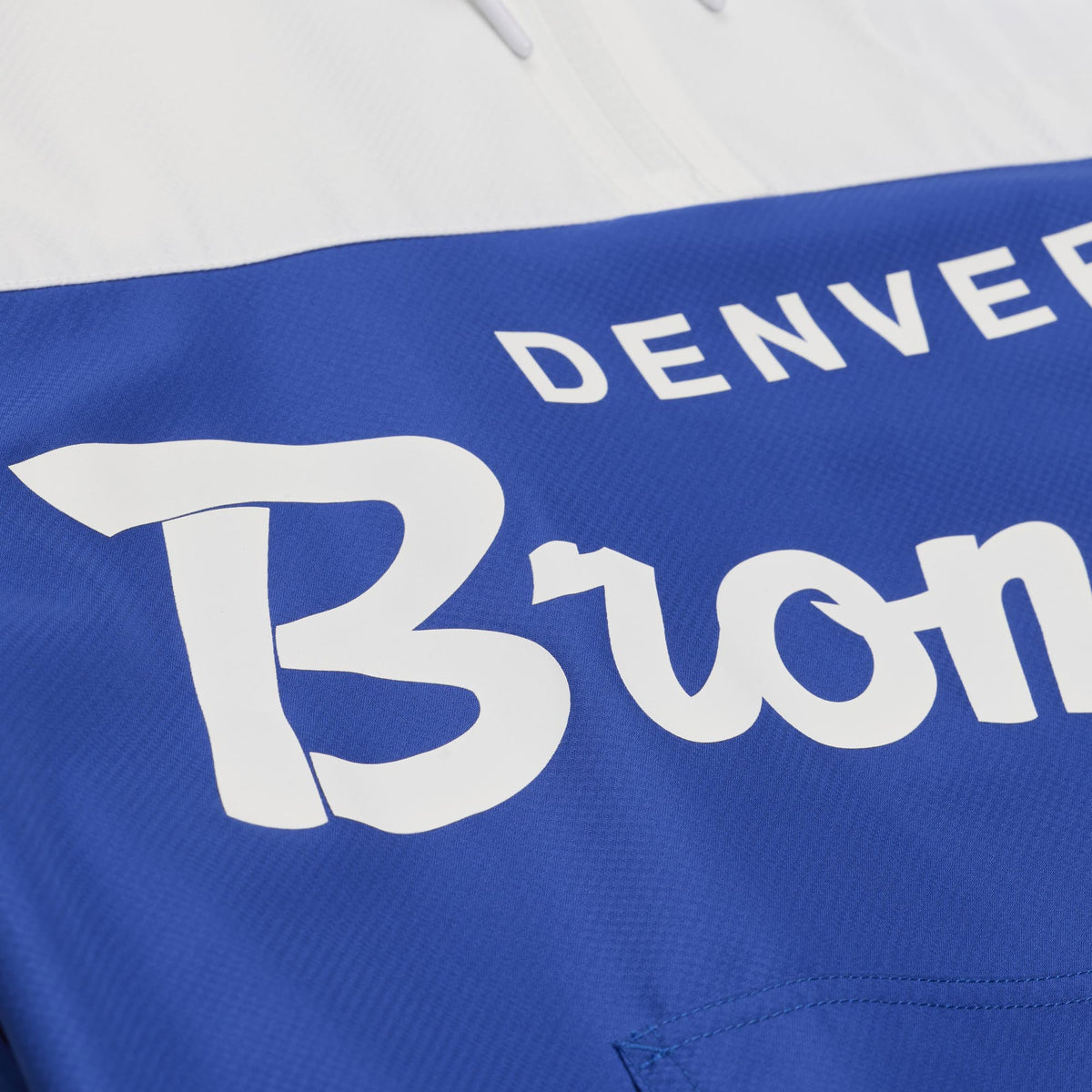 NFL Denver Broncos Mitchell & Ness Head Coach Lightweight Windbreaker Jacket- Blue