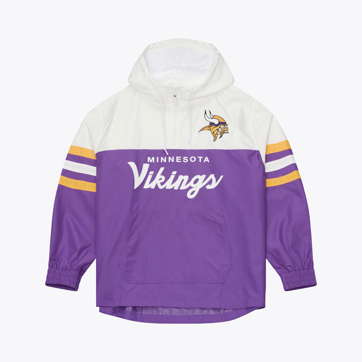 NFL Minnesota Vikings Mitchell & Ness Head Coach Lightweight Windbreaker Jacket- Purple